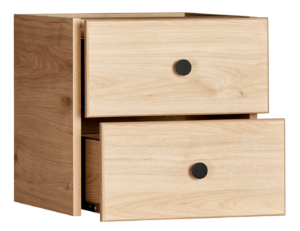 Cubx Oak 2 Draw Box Kitset 370X384X370H