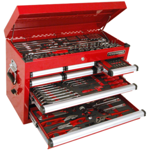 Powerbuilt 189Pc Red Tool Chest And Tools