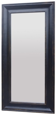 Solid Oak Black Tall Mirror 100X200H
