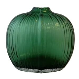 Fleur Shoulder Wide Glass Vase Emerald 23X15X21H