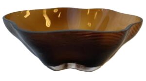 Fleur Decorative Glass Bowl Amber 29.5X21X10H