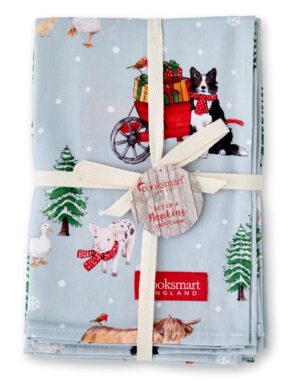 Christmas On The Farm 4 Pack Cloth Napkins