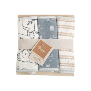 Crane Baby Burp Cloths 3Pk Ezra