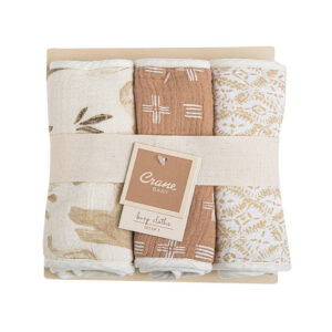 Crane Baby Burp Cloths 3Pk Kendi