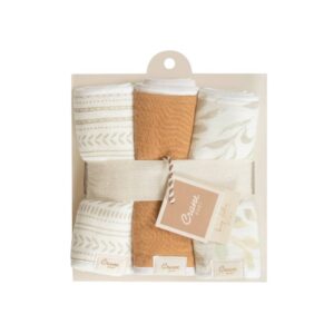 Crane Baby Burp Cloths 3Pk Willow Prints + Solid
