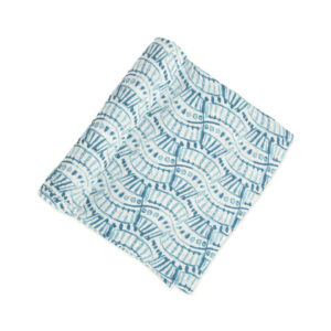 Crane Baby Single Muslin Swaddle Caspian Indigo