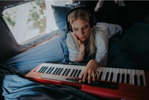 Casio Tone Keyboard 61 Full Size Red Portable