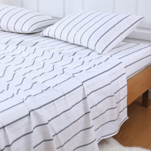 Cape Stripe 250Tc Sheet Set Bluestone King