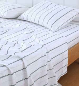 Cape Stripe 250Tc Sheet Set Leaf King