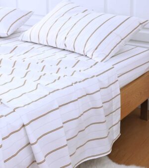 Cape Stripe 250Tc Sheet Set Ochre King