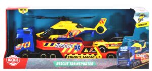 Dickie Rescue Transporter 40Cm With Copter & Suv