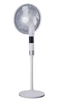 Delonghi 360 Ocillation Pedestal Fan White