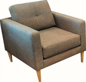 Dianna Arm Chair In Zepel Weave Clay Fabric