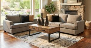 Dover 3 + 2 Seater In Massimo Graphite Fabric