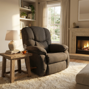 Duncan La Z Boy Recliner Std Persistent Jet Fabric