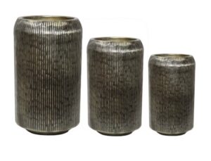 Antique Brass Aluminium Planter Set Of 3