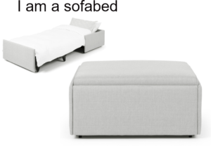 Otto Single Ottoman/Sofabed Natural Fabric 950X860