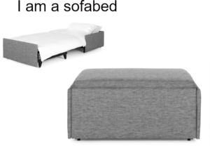 Otto Single Ottoman/Sofabed Storm Fabric 950X860