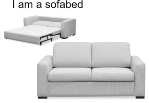 Optimus Queen Sofabed Natural Fabric 1980X890X900H