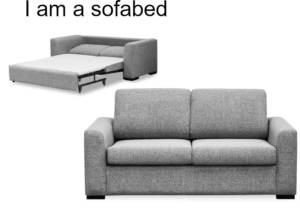 Optimus Queen Sofabed Storm Fabric 1980X890X900H