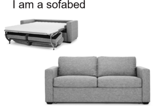 Orbit Queen Sofabed Storm Fabric 1980X950X900H