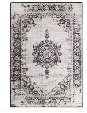 Eden Indoor/Outdoor Medallion Black Rug 2.0X2.9