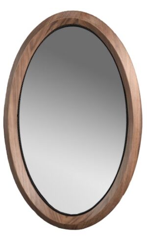 Natural Oak Oval Veneer Mirror 550X850H