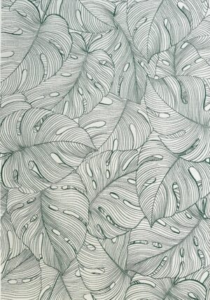 Emilia Outdoor Green Monstera Entrance Mat 0.6X0.9