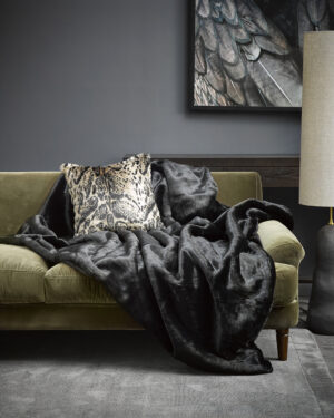 Heirloom Black Panther Acrylic Throw 150X220Cm
