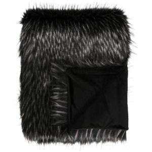 Heirloom Ebony Plume Acrylic Throw 150X180Cm