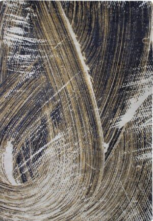 Flux Gold Charcoal Cotton Chenille Rug 1.9X2.9M