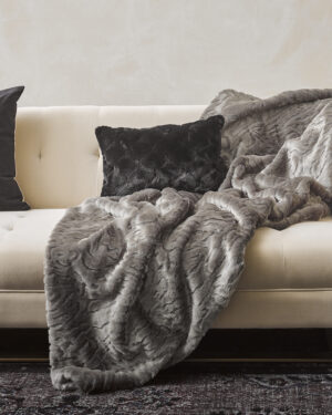 Heirloom Pewter Chinchilla Acrylic Throw 150X220Cm