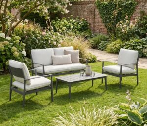 French Green 2 Seater + 2 Chairs + Coffee Table