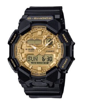 G Shock Black Gold Analogue Watch