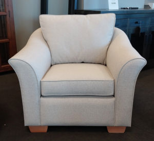Gardenia Arm Chair In Brooklyn Stone Fabric