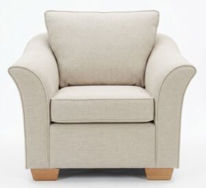Gardenia Arm Chair In Brooklyn Stone Fabric