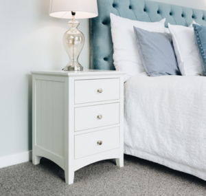 Jessica White Bedside Cab 3 Draw 500X450X650H