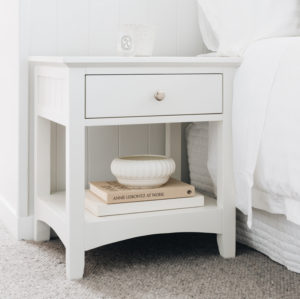 Jessica White Bedside Cab 1 Draw 500X450X550H