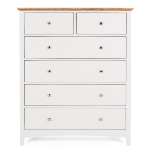 Jessica Light Oak 6 Draw Chest 1000X450X1200H