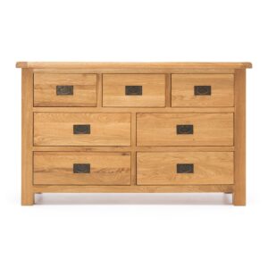Salisbury Oak 3 Over 4 Drawer Lowboy 1400X420X860