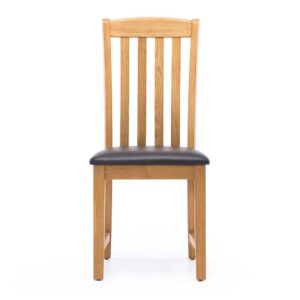 Salisbury Oak Dining Chair With Pu Seat