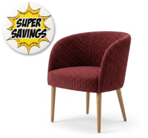 Gomo Tub Chair In Cp Luna Merlot 575X580X775H