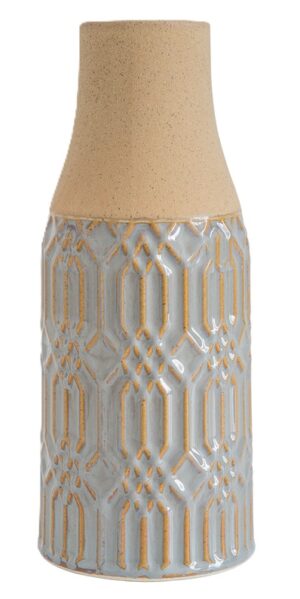 Vinya Two Toned Vase Grey Large 15.2X36.5Cm