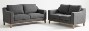 Havana 3 + 2 Seater In Mid Grey Fabric
