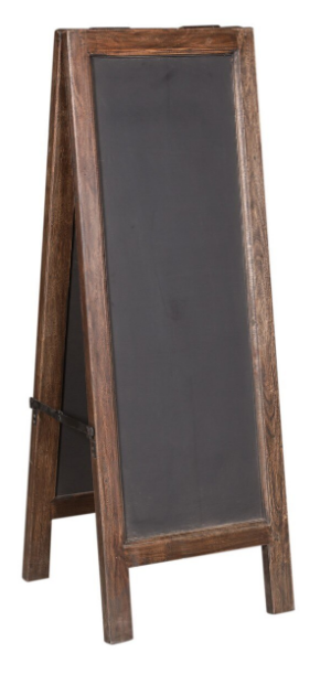 Teak Double Sided Blackboard 500X570X1400H