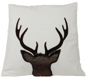Deer Fur Patch Cushion 45X45Cm