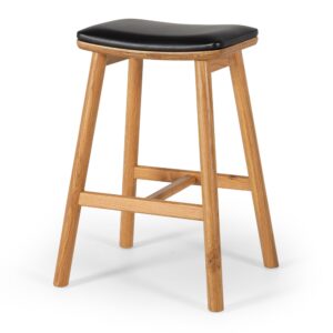 Hue Natural Oak Padded Barstool 47x40x65