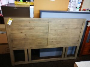 Art Deco King Headboard Distressed Pine