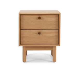 Rotterdam 2 Dr Oak Bedside Cab 450X390X540H