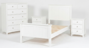 Jessica White King Single Slat 4Pc Suite